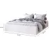 Wymiary białego łóżka 120x200 Niri 3X