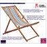 Fotografia Kolorowy leżak z drewna eukaliptusa - Inglis 2X z kategorii Fotele i leżaki