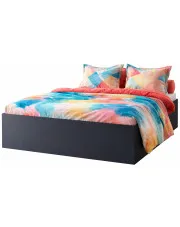 Czarne łóżko z pojemnikiem na pościel 160x200 - Niri 3X w sklepie Edinos.pl