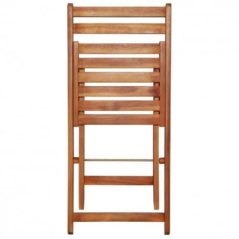Szczegółowe zdjęcie nr 5 produktu Zestaw drewnianych krzeseł ogrodowych 2 szt. Emert - brązowy