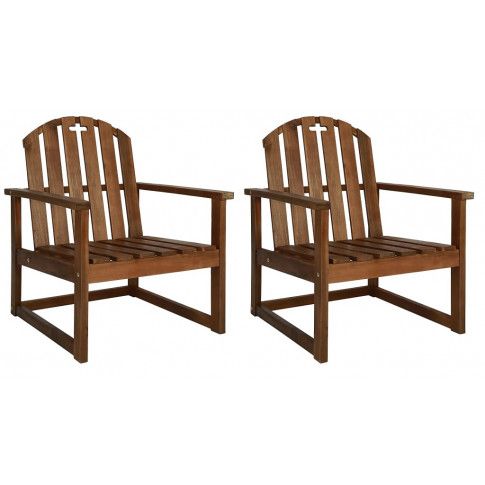 Zdjęcie produktu Zestaw drewnianych krzeseł ogrodowych - Miris.