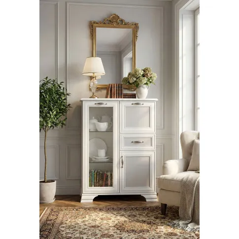 Klasyczne wnętrze z wykorzystaniem komody z barkiem Traviosa 5X fineline crema