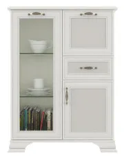 Komoda z witryną i barkiem fineline crema - Traviosa 5X w sklepie Edinos.pl