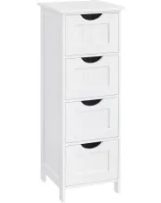 Biała szafka łazienkowa z 4 szufladami - Windox 4X w sklepie Edinos.pl