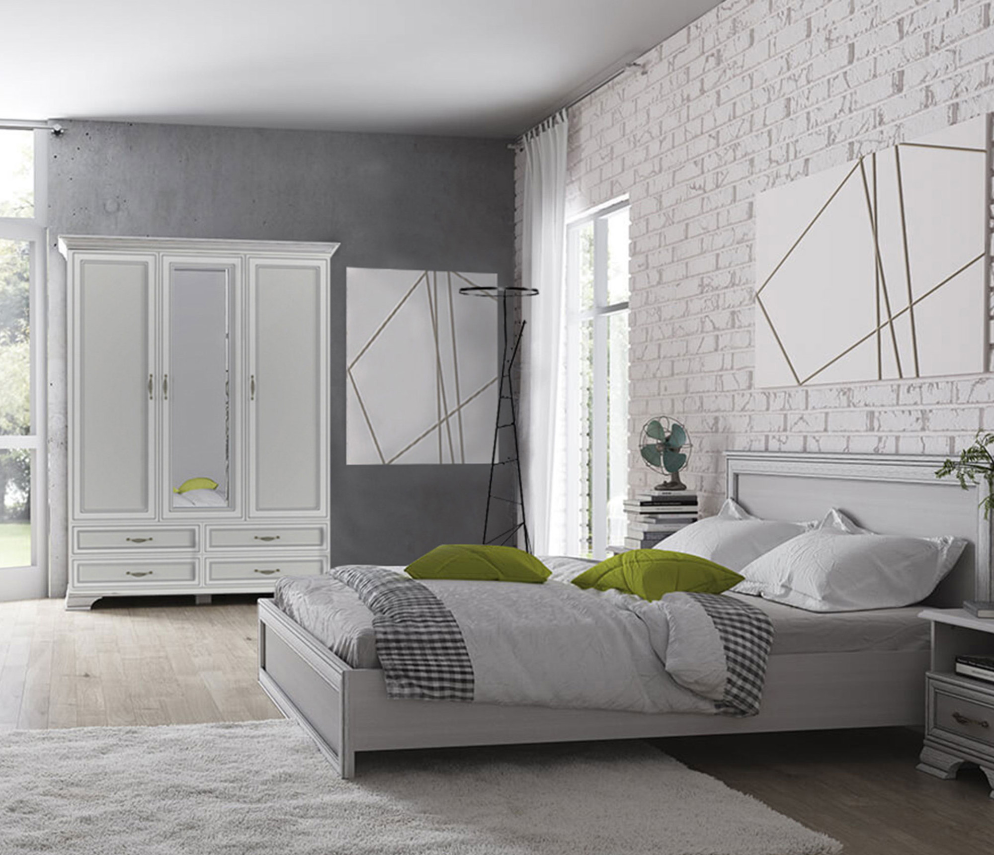 Przykładowa aranżacja z wykorzystaniem łóżka Traviosa 7X fineline crema