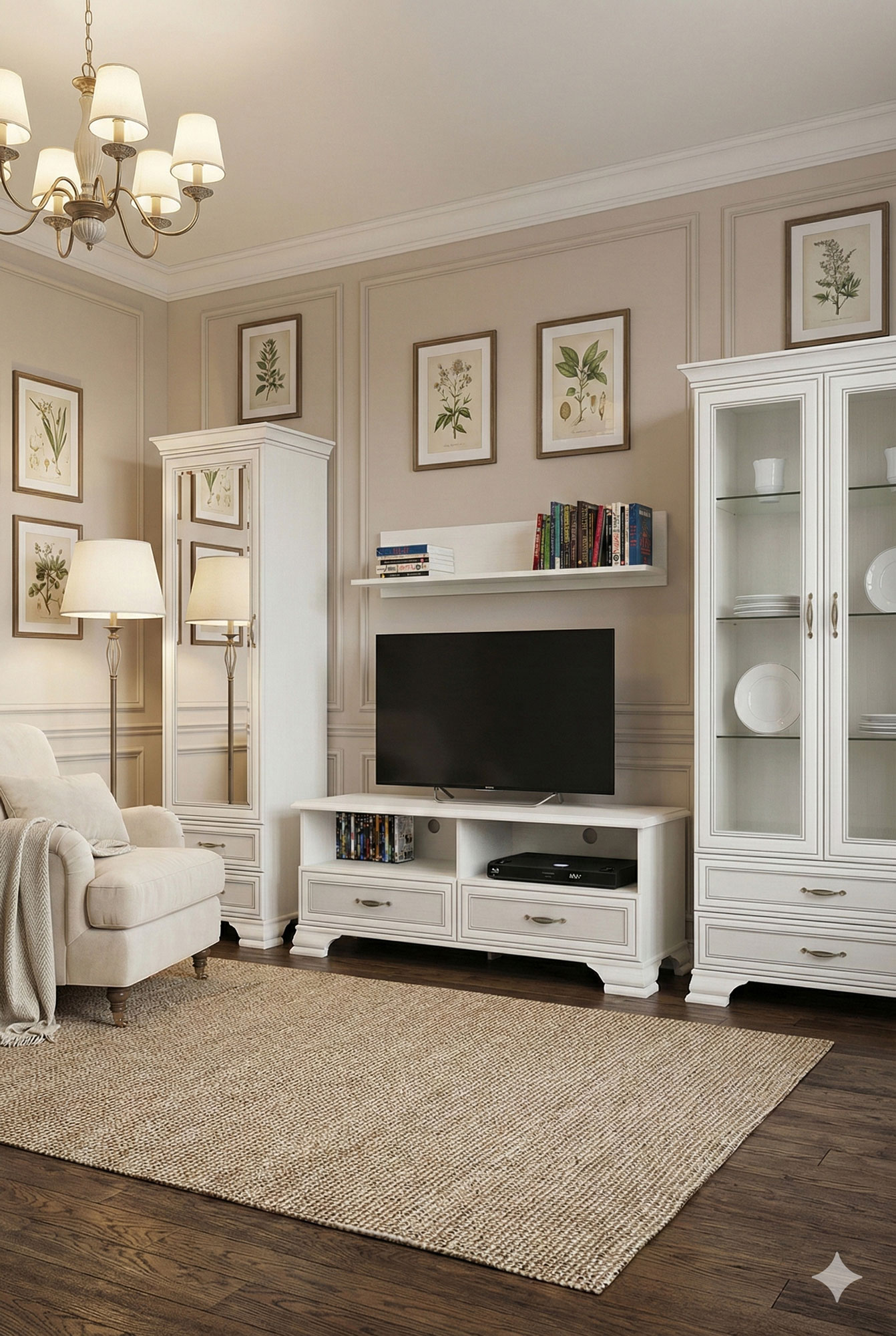 Salon z wykorzystaniem mebli z kolekcji Traviosa fineline crema