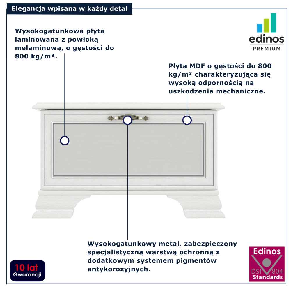 Niska szafka na buty do przedpokoju Traviosa 14X fineline crema