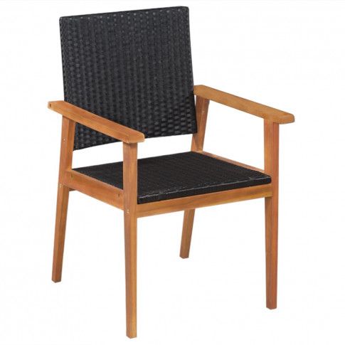 Zdjęcie dwa krzesła ogrodowe Regia czarno-brązowe - sklep Edinos.pl