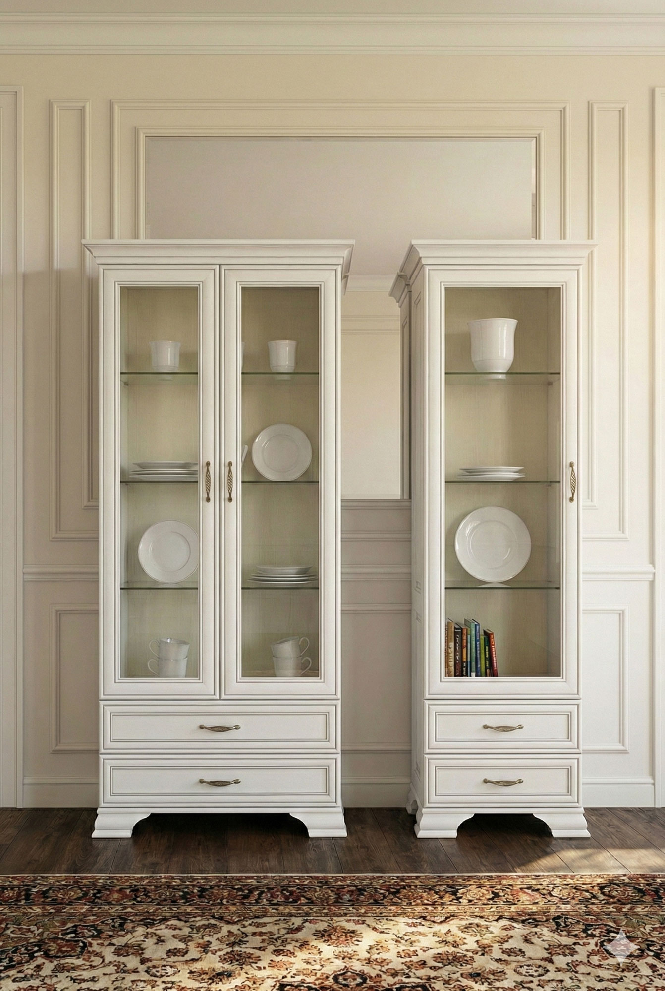 Przykładowa aranżacja z wykorzystaniem witryny Traviosa 19X fineline crema