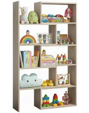 Komorowy regał na zabawki dąb sonoma - Inglis 3X w sklepie Edinos.pl