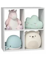 Biały dziecięcy regał na zabawki - Selex 5X w sklepie Edinos.pl