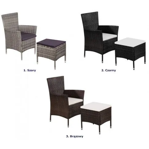 Szczegółowe zdjęcie nr 7 produktu Fotel ogrodowy z podnóżkiem Sherpa - brązowy