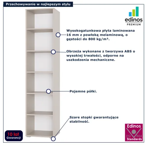 Kaszmirowy regał do salonu nowoczesnego Aneris 3X