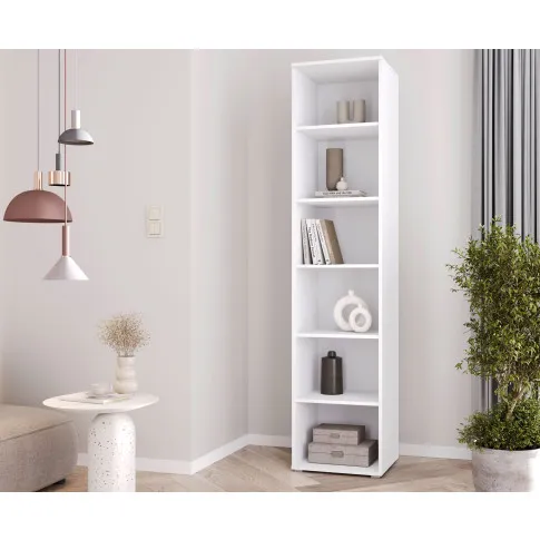 Wnętrze z białym regałem Aneris 4X