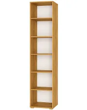 Nowoczesny regał wąski 40 cm dąb craft złoty - Aneris 4X w sklepie Edinos.pl