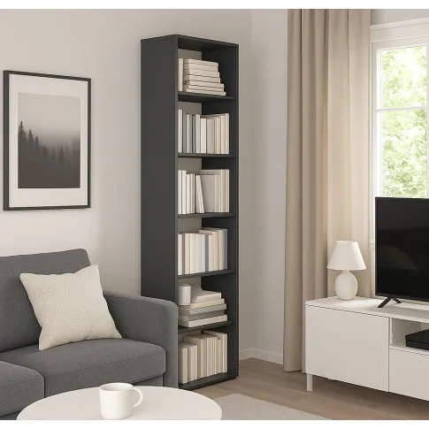 Wnętrze z szarym regałem Aneris 3X