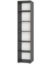 Szary regał na ubrania 60 cm szary grafit - Aneris 4X w sklepie Edinos.pl