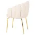 Białe metalowe krzesło tapicerowane Onelis