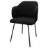 Czarne sztruksowe krzesło nowoczesne - Lierra 3X