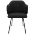 Czarne sztruksowe krzesło Lierra 3X