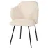 Kremowe sztruksowe krzesło do jadalni Lierra 4X
