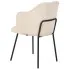Kremowe sztruksowe krzesło nowoczesne Lierra 4X