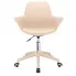 Beżowe obrotowe krzesło do biurka skandynawskie Ziwia