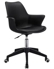 Czarne młodzieżowe krzesło obrotowe - Ziwia w sklepie Edinos.pl