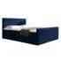 Granatowe łóżko z pojemnikiem 5 rozmiarów - Naverro
