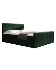 Zielone welurowe łóżko pikowane 5 rozmiarów - Naverro w sklepie Edinos.pl