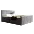 Szare pikowane łóżko kontynentalne z pojemnikiem 5 rozmiarów - Naverro