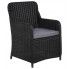 Szczegółowe zdjęcie nr 4 produktu Fotele polirattanowe ogrodowe Grafton 2 szt - czarne