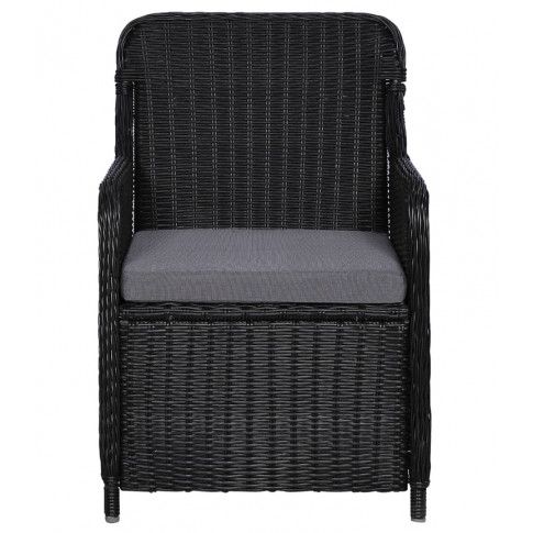 Szczegółowe zdjęcie nr 5 produktu Fotele polirattanowe ogrodowe Grafton 2 szt - czarne