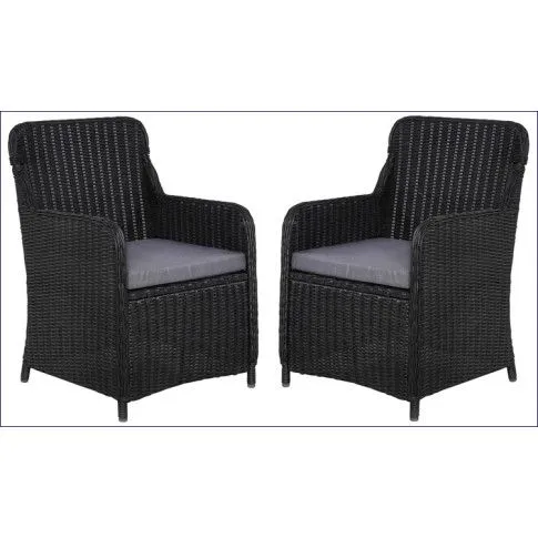 Zdjęcie czarne polirattanowe fotele ogrodowe Stili | Edinos.pl