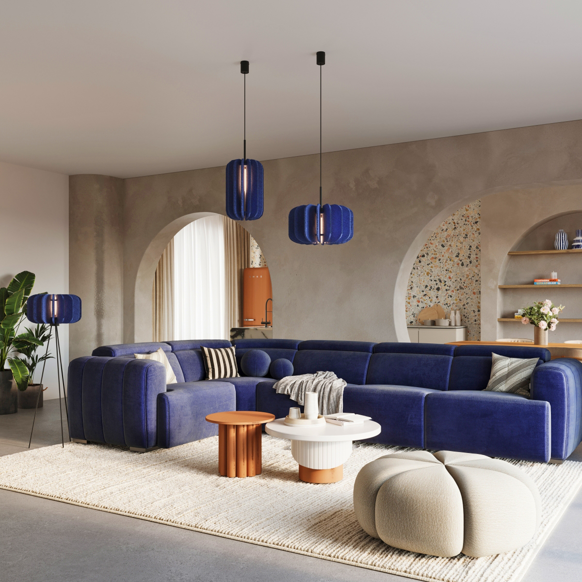 Wisząca lampa do salonu Ladin 