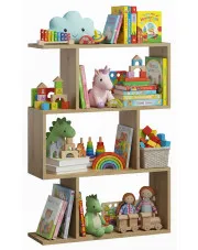Nowoczesny dziecięcy regał na zabawki dąb artisan - Karli 2X w sklepie Edinos.pl