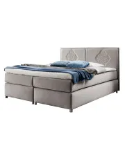 Jasnoszare łóżko kontynentalne boho 5 rozmiarów - Folvenna w sklepie Edinos.pl