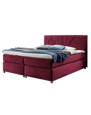 Czerwone łóżko kontynentalne boho 5 rozmiarów - Folvenna w sklepie Edinos.pl