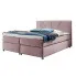 Różowe welurowe łóżko kontynentalne 5 rozmiarów - Folvenna