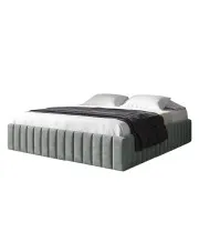 Szare nowoczesne łóżko tapicerowane 5 rozmiarów - Tivrro  w sklepie Edinos.pl