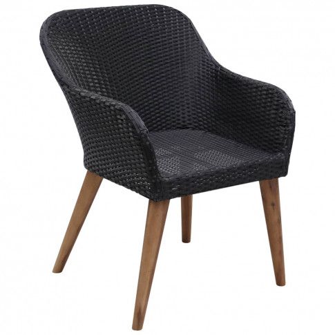 Szczegółowe zdjęcie nr 6 produktu Zestaw krzeseł ogrodowych Fring - czarny