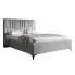 Jasnoszare łóżko tapicerowane z pojemnikiem 4 rozmiary - Eserra