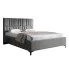 Ciemnoszare łóżko z zagłówkiem i pojemnikiem 4 rozmiary - Eserra