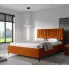 Aranżacja sypialni z pomarańczowym łóżkiem Eserra