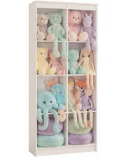 Biały regał na zabawki do pokoju dziecięcego - Daris w sklepie Edinos.pl