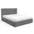 Ciemnoszare łóżko tapicerowane Lestiria