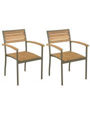 Zestaw sztaplowanych krzeseł ogrodowych - Ridley