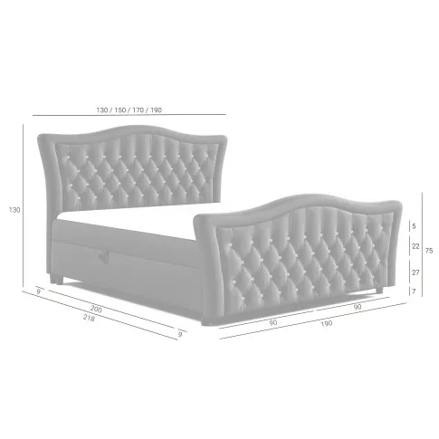 Wymiary łóżka kontynentalnego Belvarinne