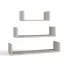 Zestaw 3 kaszmirowych półek ściennych  - Lazar 4X
