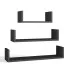 czarne półki wiszace Lazar 4X